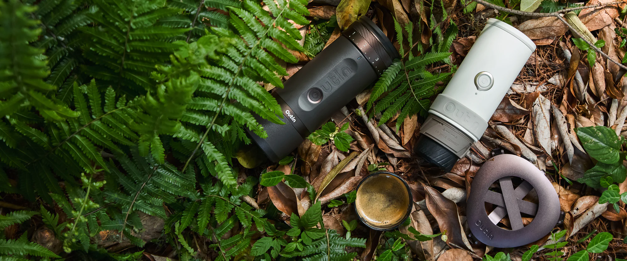 Outin Nano portable espresso machine in hand